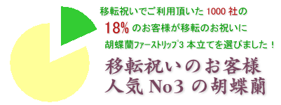 竣工のお祝いにおすすめの胡蝶蘭ヴィーナスリップ3本立てはこちらです