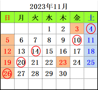 大安2023年11月